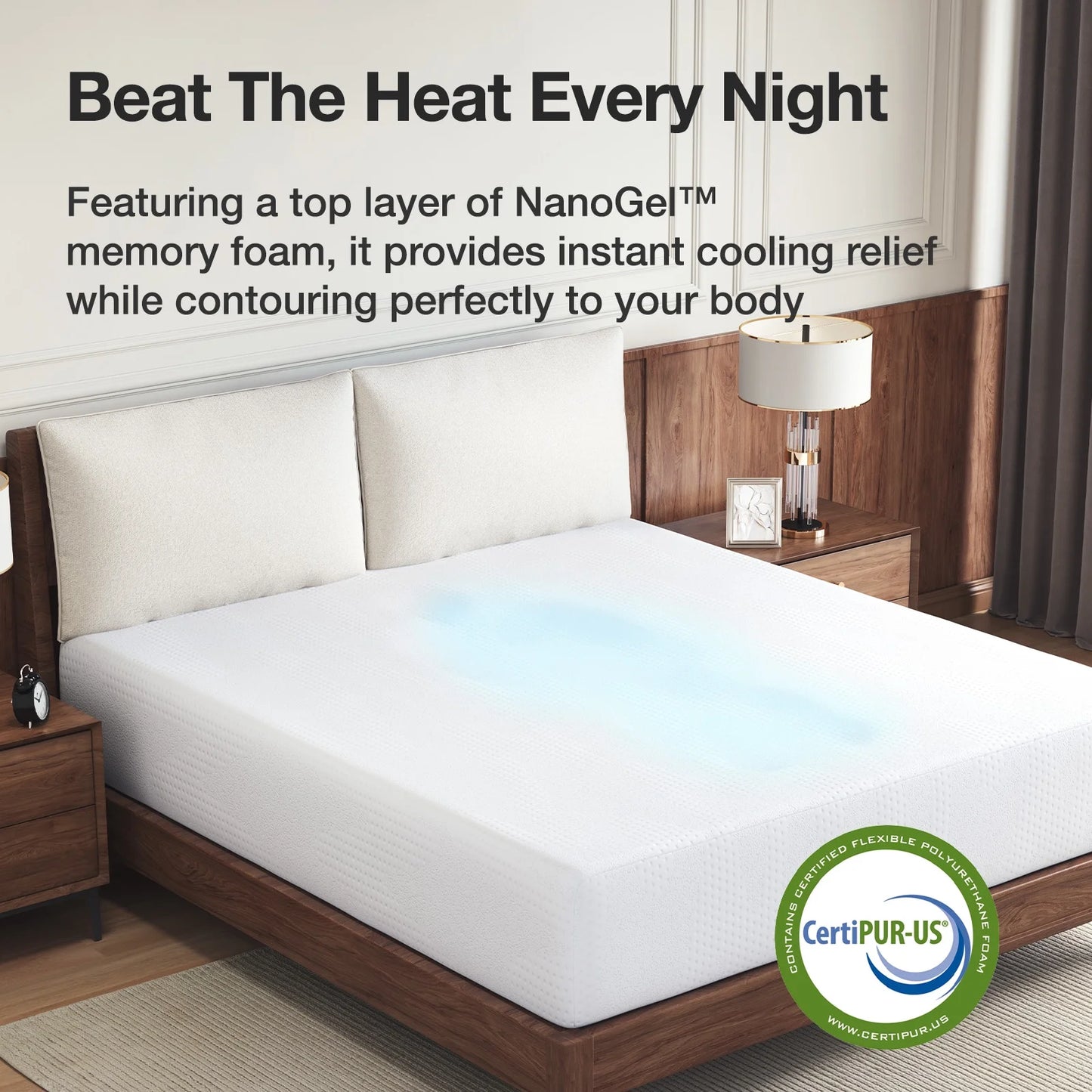 14 Inch Twin Memory Foam Mattress, Gel Memory Foam Mattress for Cool Sleep & Pressure Relief, Certipur-Us Certified Mattress in a Box